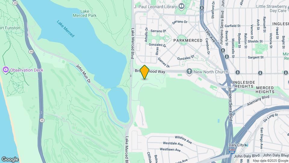 208 N Lake Merced Hills Map and Location Details