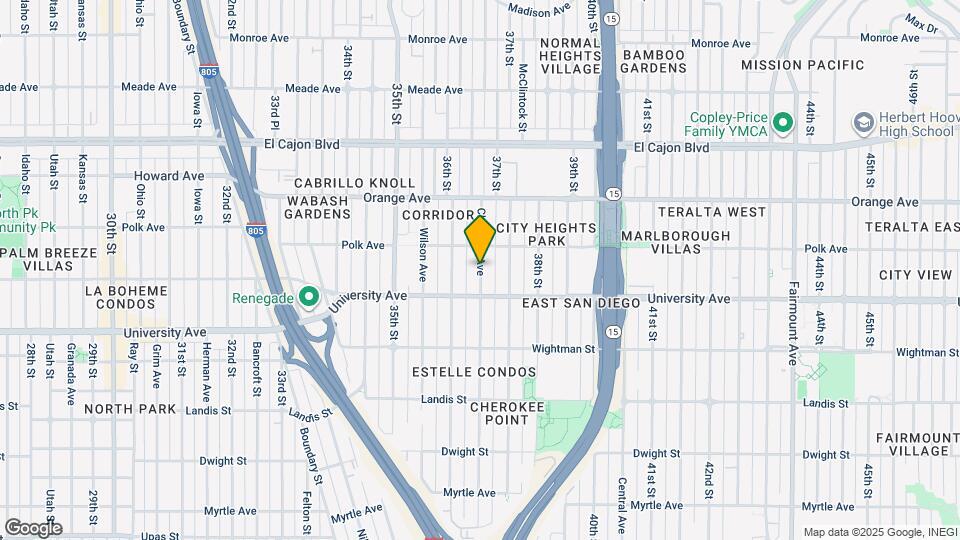 4050 Cherokee Ave Map and Location Details