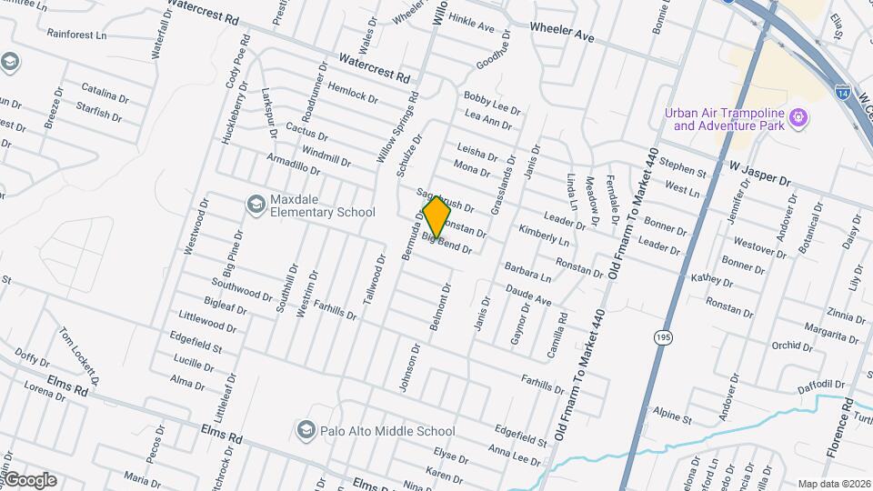 1704 Big Bend Dr Map and Location Details