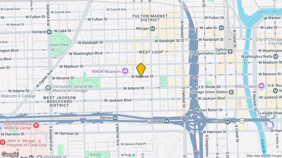 1037 W Monroe St Map and Location Details