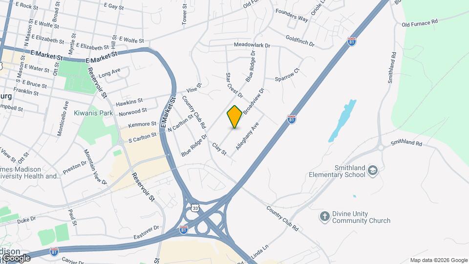 621 Broadview Dr Mapa y Detalles de la Ubicación