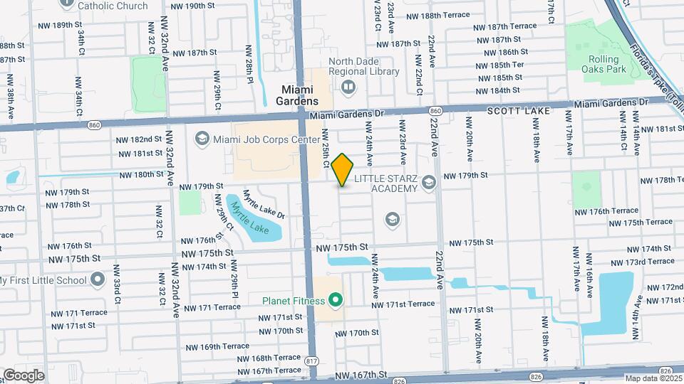2481 NW 178th Terrace Map and Location Details