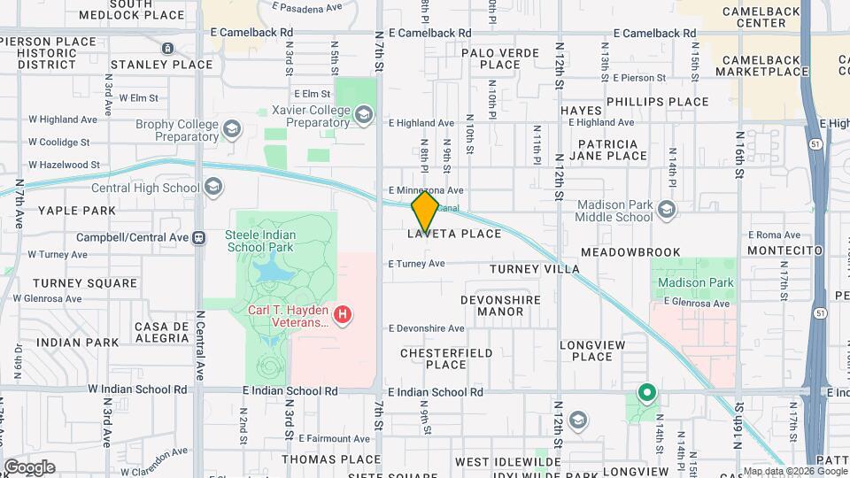 897 E Roma Ave Map and Location Details