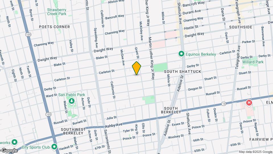 1734 Derby St, Unit A Map and Location Details