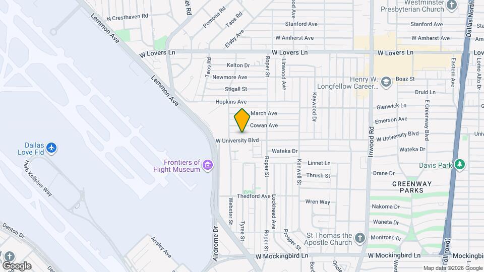 4423 W University Blvd Map and Location Details