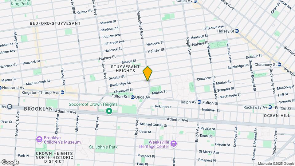348 Malcolm X Blvd Mapa y Detalles de la Ubicación