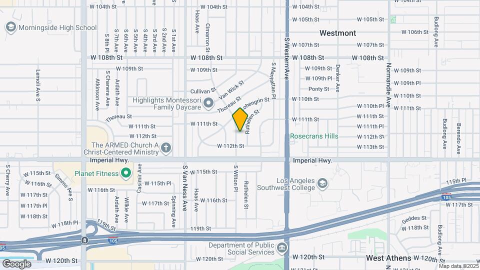 11148 S Wilton Pl Map and Location Details