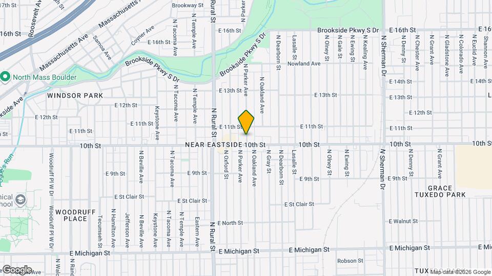 1038 N Parker Ave Map and Location Details