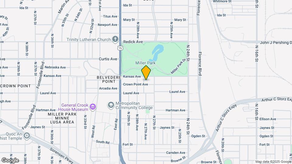 2722 Crown Point Ave Map and Location Details