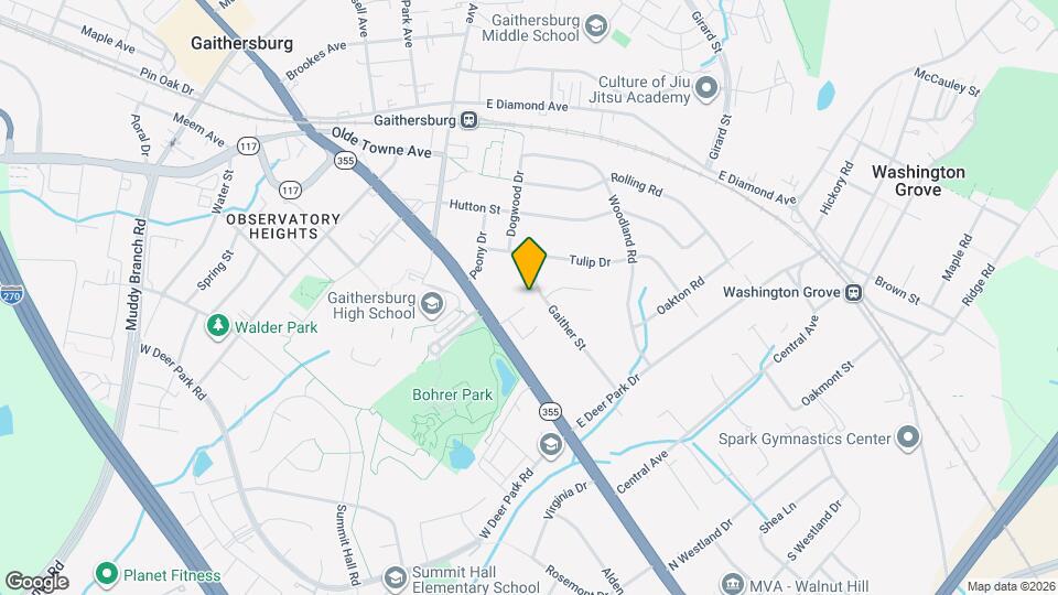 406 Gaither St Map and Location Details