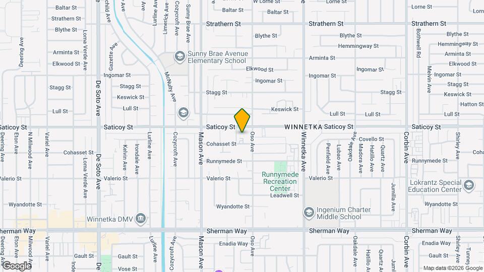 20326 Saticoy St, Unit 7 Map and Location Details