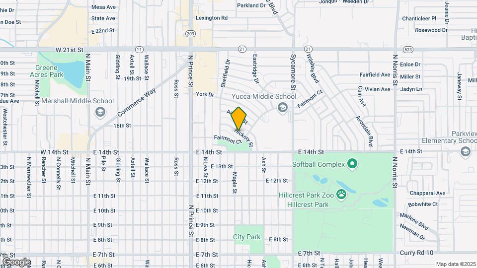 1505 Hickory St Map and Location Details