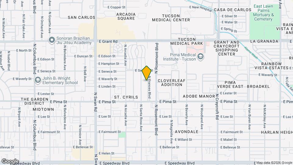 1947 N Frances Blvd Mapa y Detalles de la Ubicación