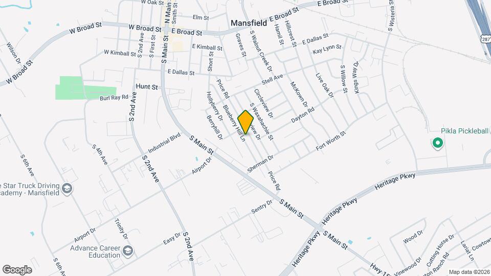 609 Blueberry Hill Ln Map and Location Details