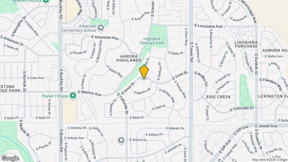 17859 E Hawaii Pl Mapa y Detalles de la Ubicación
