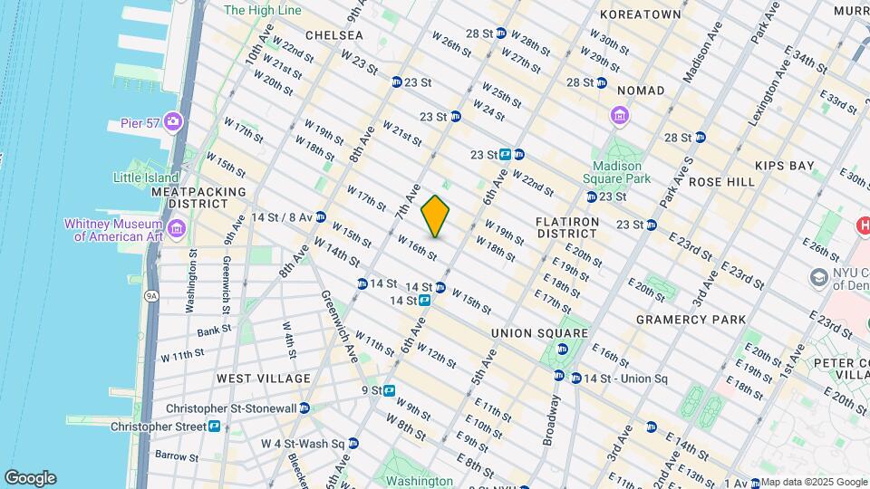 114 W 17th St Map and Location Details