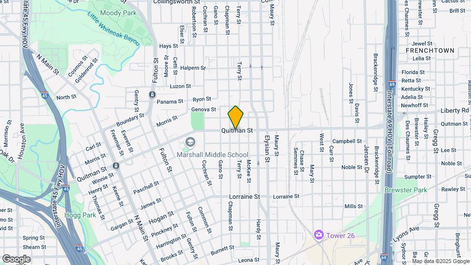 1412 Quitman St Map and Location Details