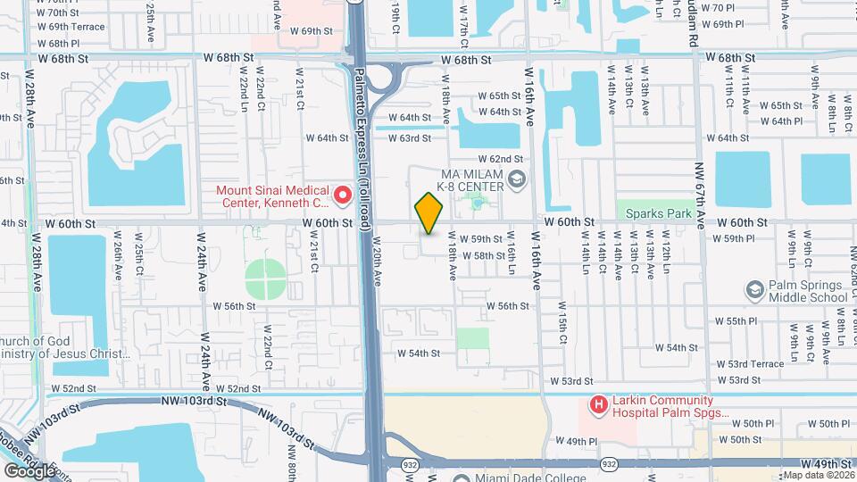 5901 W 18th Ct Map and Location Details