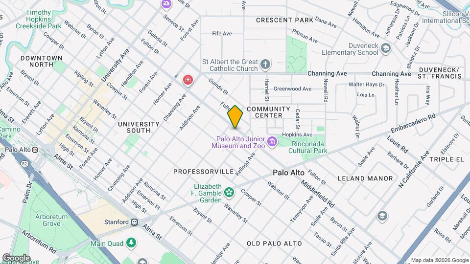 1226 Middlefield Rd Map and Location Details