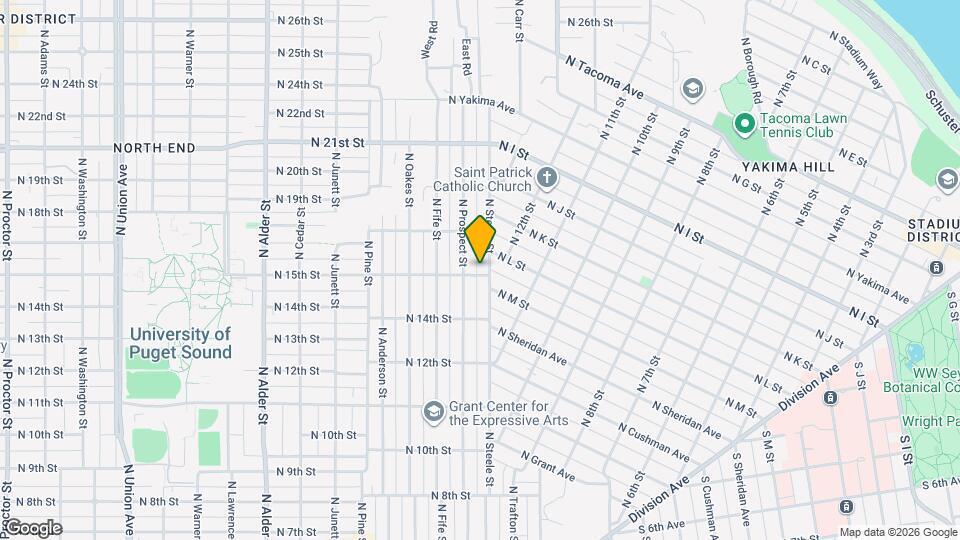 1502 N Steele St Map and Location Details