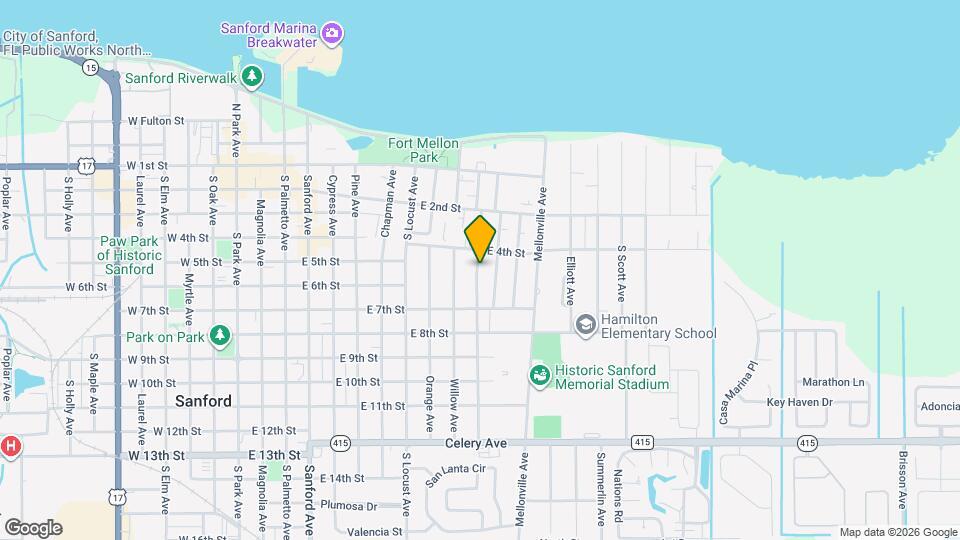 411 S Bay Ave Map and Location Details