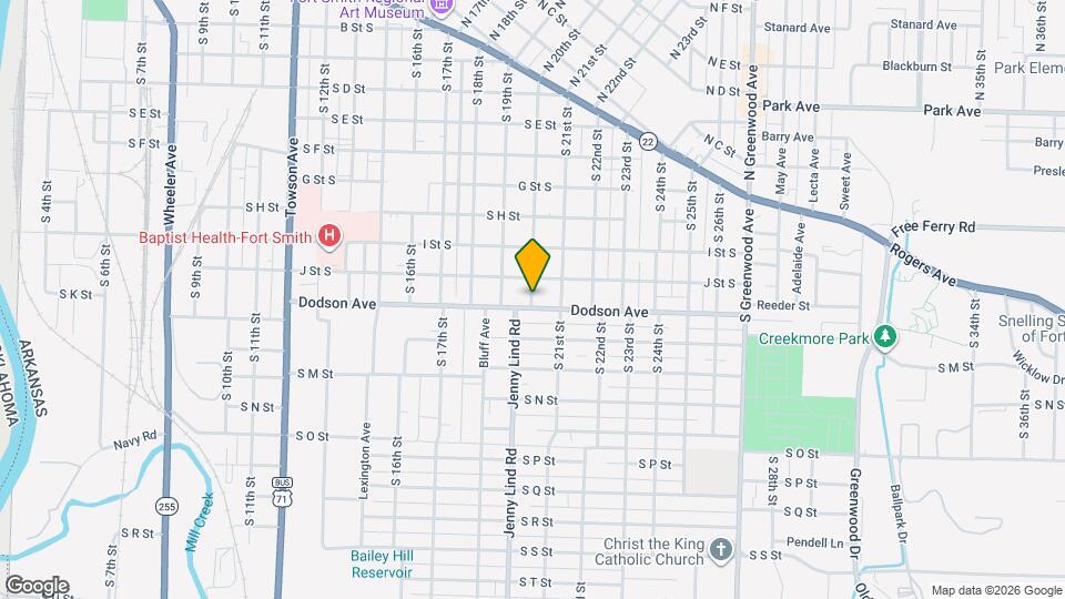 1119 S 20th St Map and Location Details