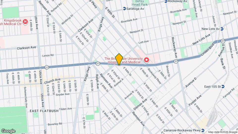 545 E 93rd St Map and Location Details