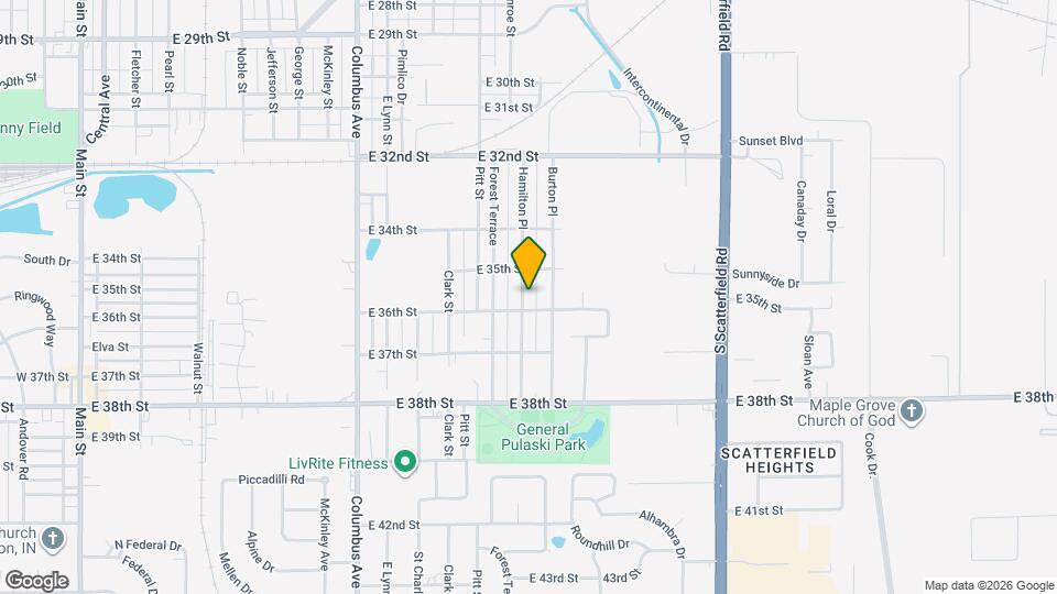 3536 Hamilton Pl Map and Location Details