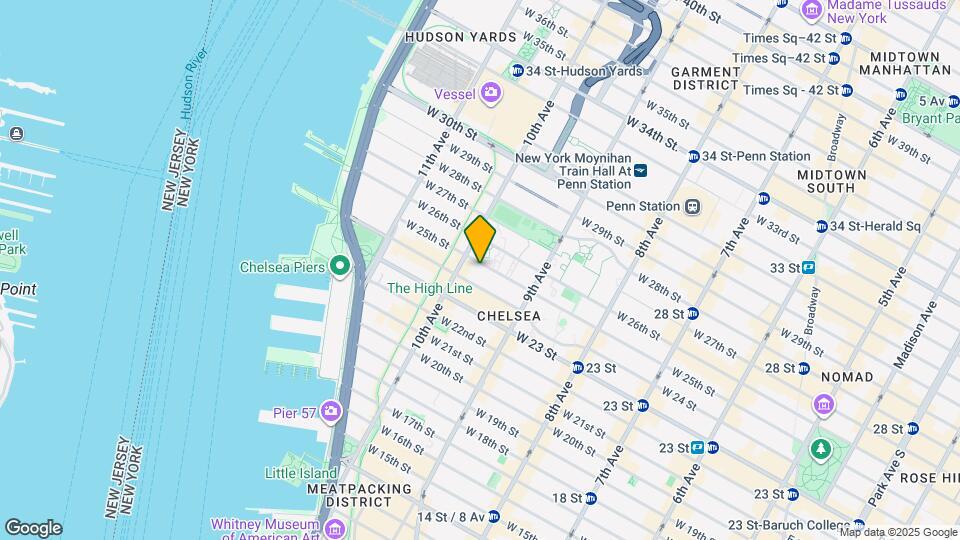 448 W 25th St Mapa y Detalles de la Ubicación