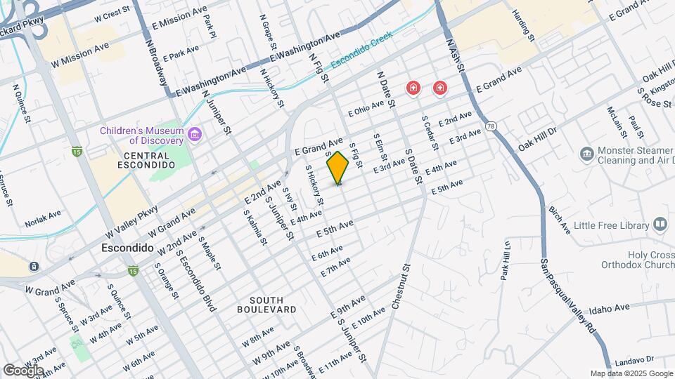 307 S Grape St Map and Location Details