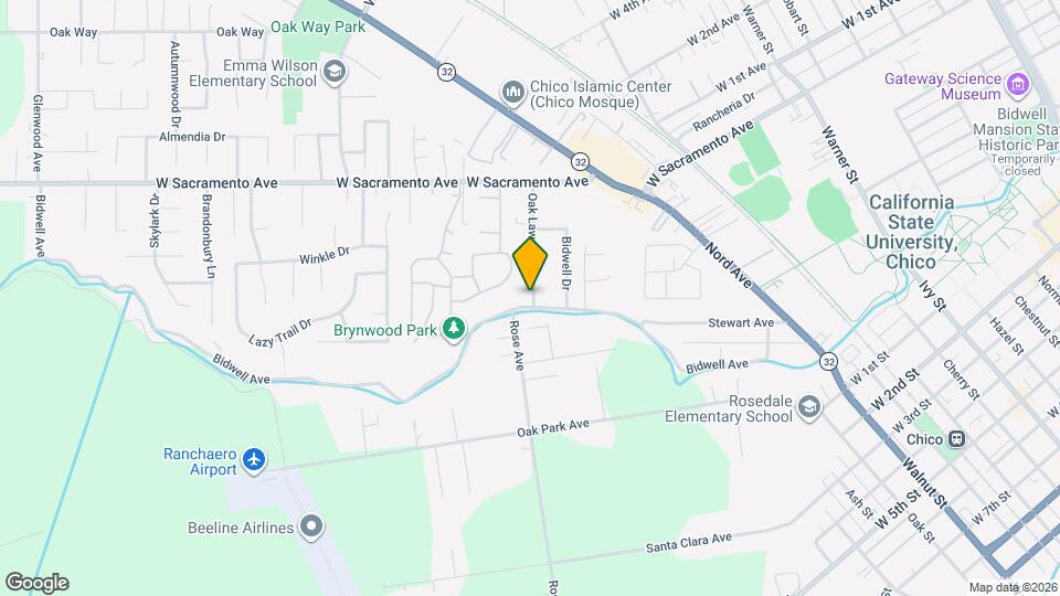 605 Oak Lawn Ave Map and Location Details