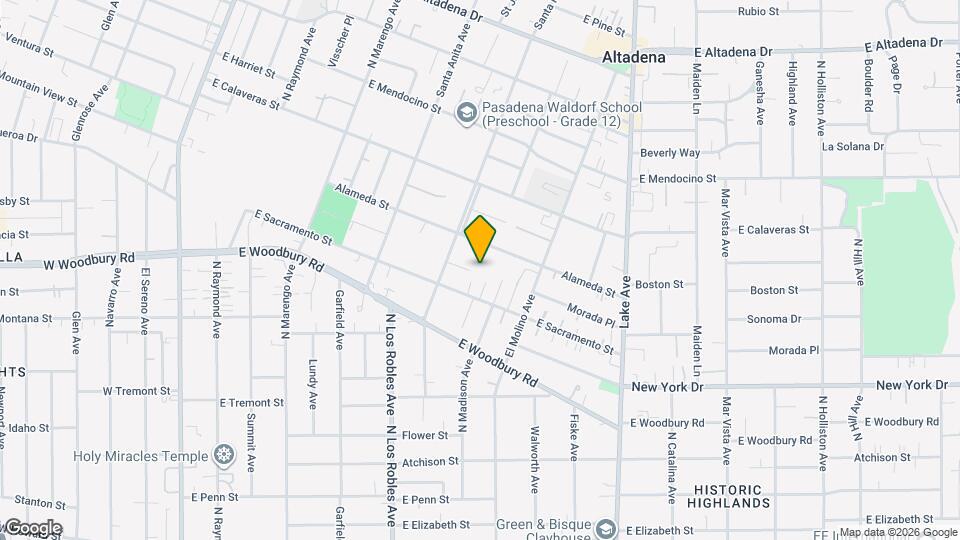 607 Buena Loma St, Unit Cottage Map and Location Details