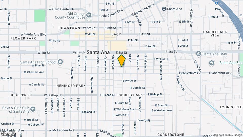 332-334 E Pine St Mapa y Detalles de la Ubicación