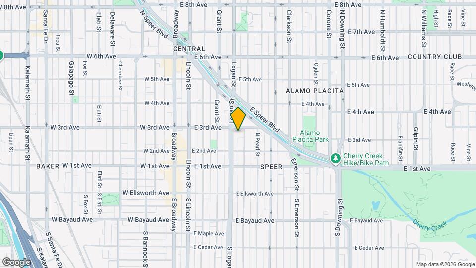 400 E 3rd Ave Map and Location Details