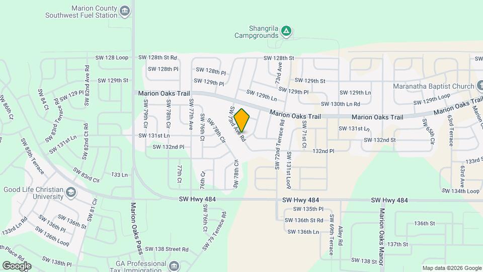 13169 SW 73rd Ave Rd Map and Location Details