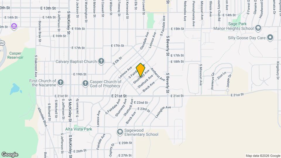 1871 Shumway Ave Map and Location Details