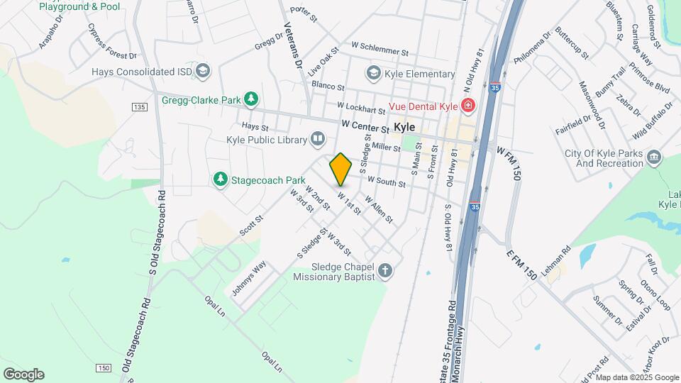 606 W 1st St Map and Location Details