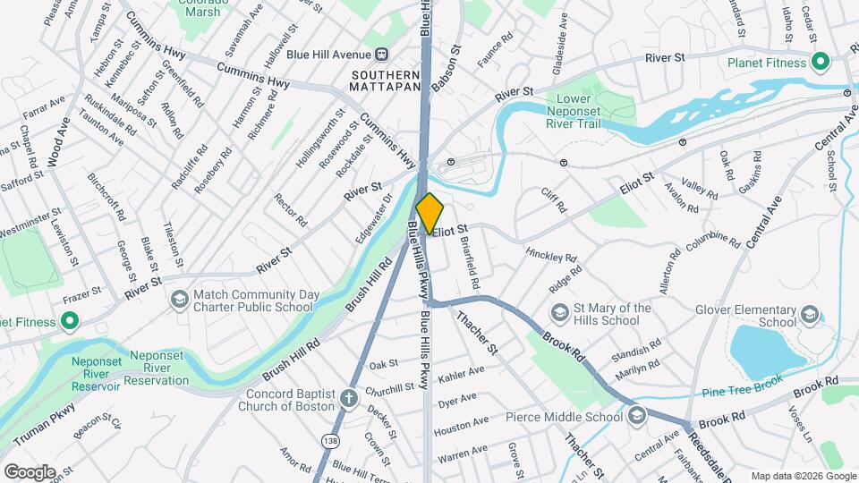 80 Blue Hills Pkwy Map and Location Details