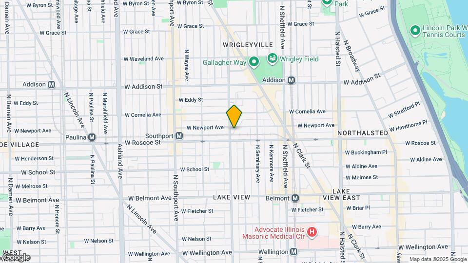 1145 W Newport Ave Map and Location Details