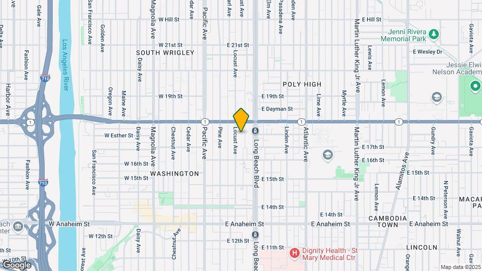1738 Locust Ave Map and Location Details