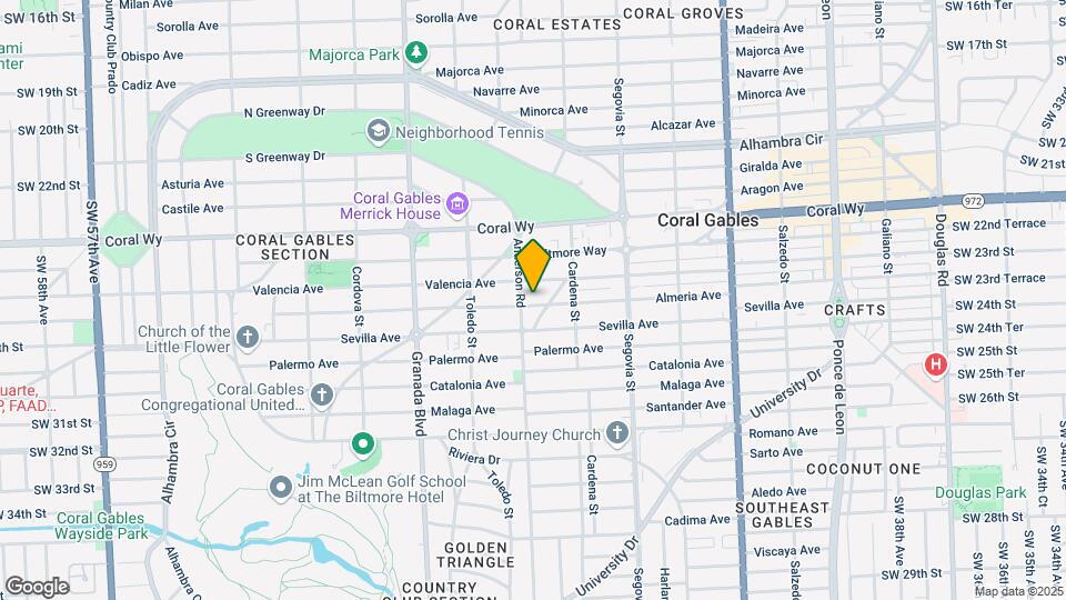 735 Almeria Ave Map and Location Details