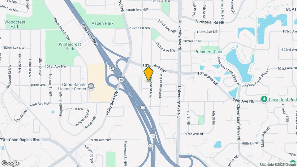 10012 Cottonwood St NW Map and Location Details