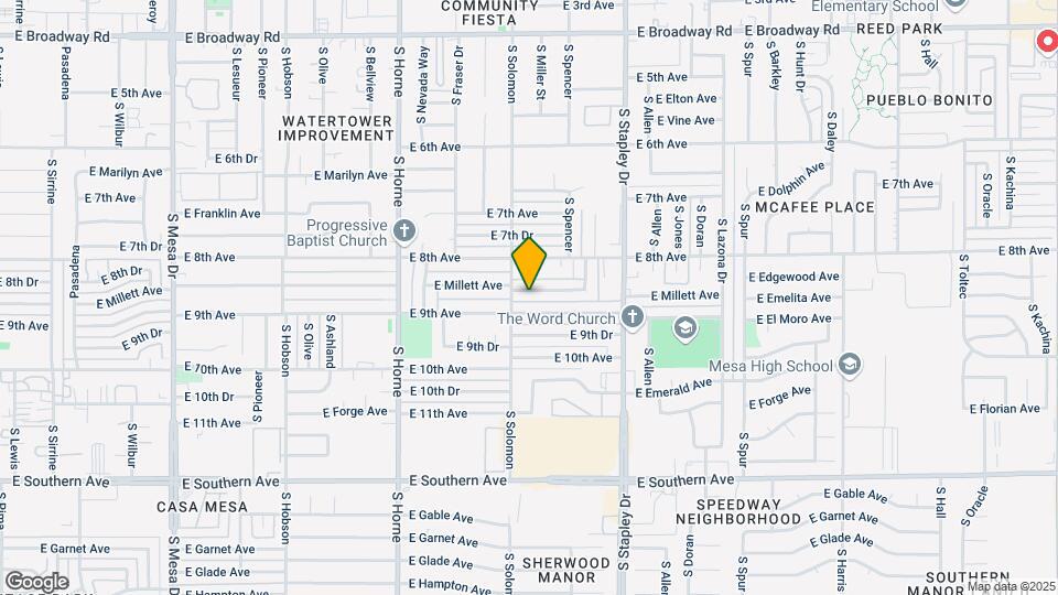1021 E Millett Ave Map and Location Details