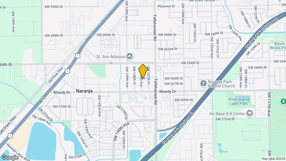 26613 SW 138th Ave Map and Location Details