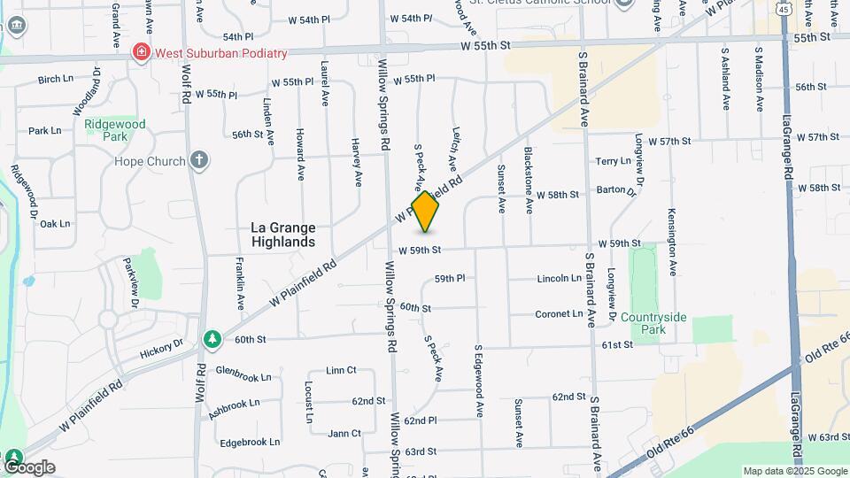 1316 W 59th St Map and Location Details