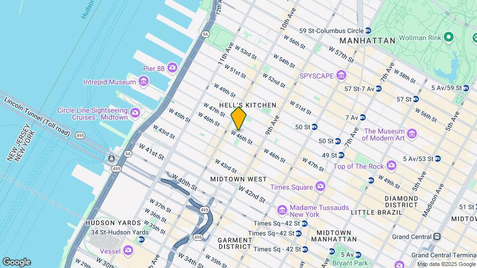 453 W 46th St Mapa y Detalles de la Ubicación