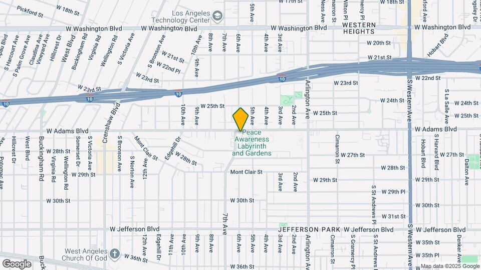 3536 W Adams Blvd, Unit 3538 half Map and Location Details