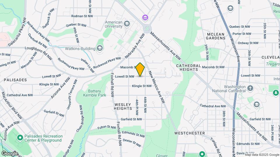 4414 Lowell St NW Map and Location Details