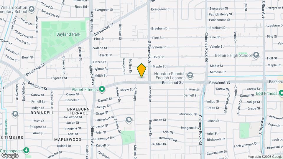 5518 Beechnut St Map and Location Details