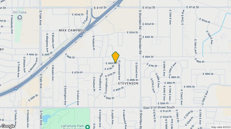5854 E 46th Pl Map and Location Details
